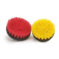 4 inch Yellow Drill Power Scrub Clean Brush for Leather Plastic Wooden Furniture