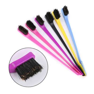 Double Sided Edge Control Hair Brush Travel Hairbrush Smooth Comb Grooming Makeup tools eyebrow brush hair dye