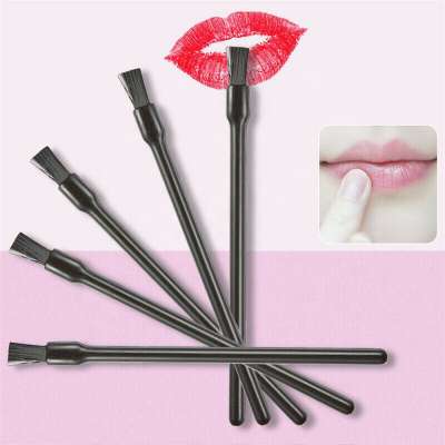 50/100Pcs Disposable Lip Brush Gloss Lipstick Wands Applicator Brush Makeup Disposable Flat Mouth Black Rod Lip Brush